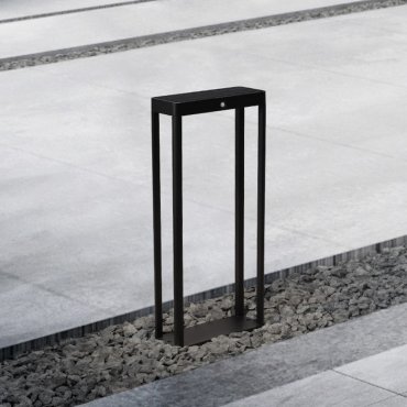 Nova Luce Berni - solarbetriebener Gartenpfosten mit Sensor - 23 x 50 x 8,6 cm - 2W LED inkl. - IP65 - dunkel anthrazit