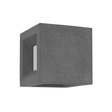 Nova Luce Castro - Außenwandleuchte - 16 x 16 x 16 cm - IP65 - grau