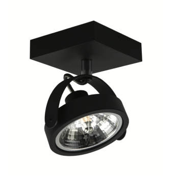 Artdelight Wajer - Aufbaustrahler - 12 x 12 x 14 cm - 3,5W dimmbare LED inkl. - schwarz