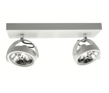 Artdelight Wajer - Aufbaustrahler 2L - 40 x 12 x 14 - 2 x 3,5W dimmbare LED inkl. - weiß