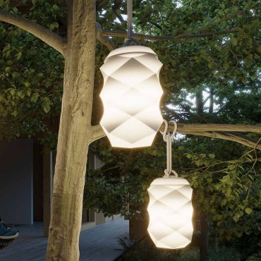 New Garden Bita - wiederaufladbare Lampe mit Fernbedienung - Ø 17,8 x 30 cm - inkl. LED - IP65 - beige - RGB + weiße Lichtfarbe