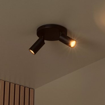Lucide Ritmo - Aufbaustrahler 2L - Ø 15 x 11,1 cm - schwarz