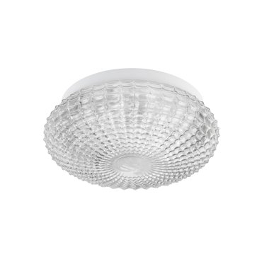 Nova Luce Clam - Deckenleuchte für Badezimmer - Ø 30 x 12 cm - IP44 - transparent