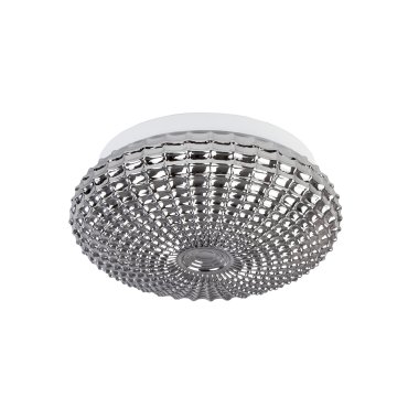 Nova Luce Clam - Badezimmer-Deckenleuchte - Ø 30 x 12 cm - IP44 - Rauch-Chrom