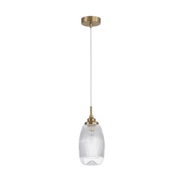 Nova Luce Mond - Pendelleuchte - Ø 13 x 120 cm - Gold satiniert und transparent