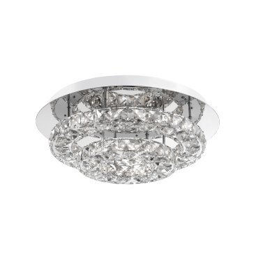 Nova Luce Quentin - Deckenleuchte - Ø 40 x 15 cm - 28W LED inkl. - Chrom