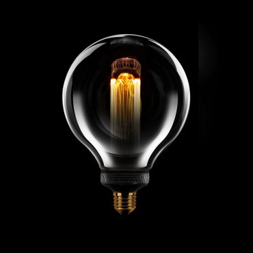 ETH Globe LED Filament - Ø 12,5 cm - E27 - 3 Stufen dimmbar - 5W - 1800K - geräuchert und transparent