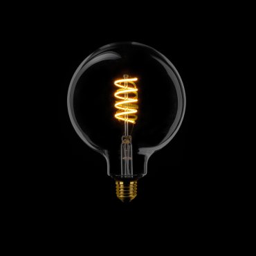 ETH Globe Spiral LED Filament - Ø 12,5 cm - E27 - 3 Stufen dimmbar - 7W - 1800K - geräuchert