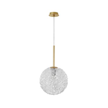 Nova Luce Mirano - Pendelleuchte - Ø 30 x 180 cm - Messing gold und transparent