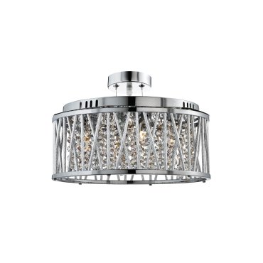 Searchlight Elise - Pendelleuchte - Ø 40 x 135 cm - Chrom