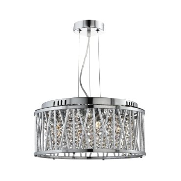 Searchlight Elise - Pendelleuchte - Ø 35 x 110 cm - Chrom