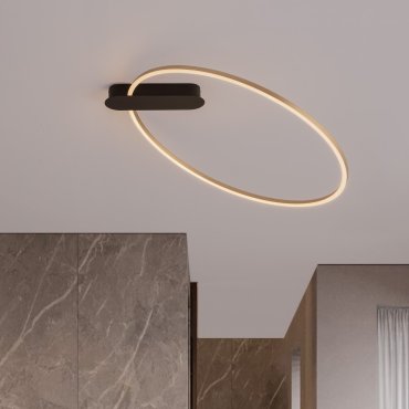 Nova Luce Kiklos - Deckenleuchte - Ø 64 x 30 cm - 30W dimmbar LED inkl. - Messing Gold