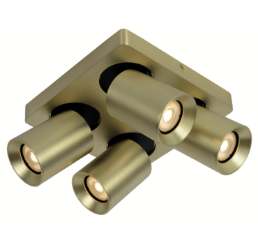 Artdelight Megano - Aufbaustrahler 4L - 20 x 20 x 11,5 cm - matt gold