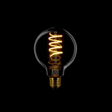 ETH Globe Spiral LED Filament - Ø 8 cm - E27 - 3 Stufen dimmbar - 7W - 2200K - transparent