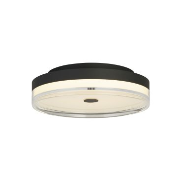 Searchlight Cyprus - Deckenleuchte - Ø 30 x 11 cm - 21W dimmbare LED inkl - schwarz und transparent