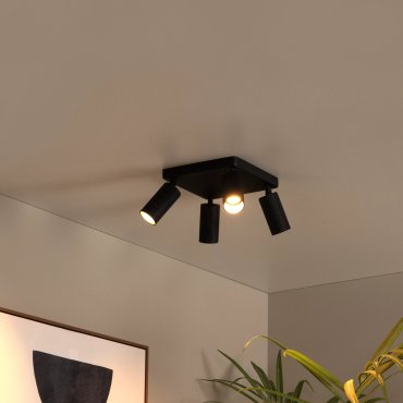 Lucide Clubs - Aufbaustrahler - 24 x 24 x 14,9 cm - schwarz