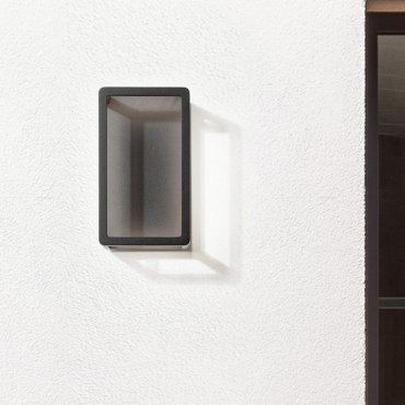 Nova Luce Akmi - Außenwandleuchte - 15 x 26 x 12,5 cm - 9W LED inkl. - IP65 - dunkel anthrazit