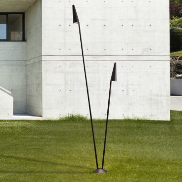 Nova Luce Mabel - Gartenleuchte - Ø 48,9 x 201,2 x 20,1 cm - 17W LED inkl. - IP54 - dunkel anthrazit