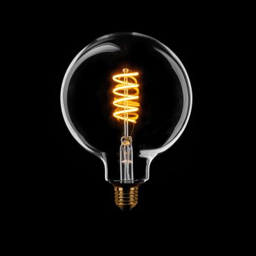 ETH Globe Spiral LED Filament - Ø 12,5 cm - E27 - 3 Stufen dimmbar - 7W - 1800K - transparent