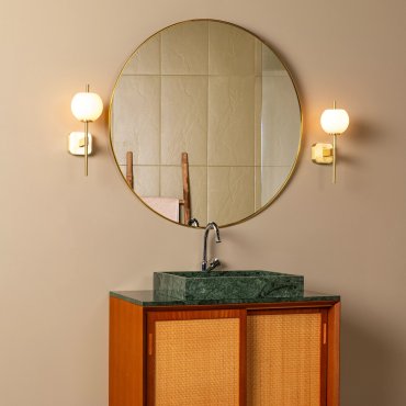 Lucide Elda - Wandleuchte - 18,4 x 12 x 34,5 cm - IP44 - gold