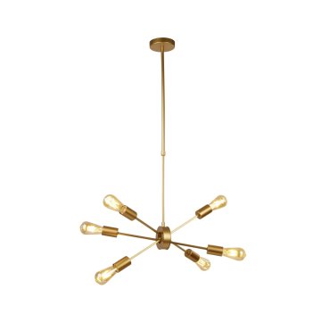 Searchlight Alpha - Pendelleuchte - Ø 25 x 16 cm - matt gold