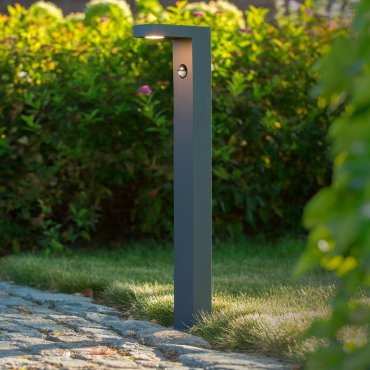 Lucide Texas - Gartenleuchte mit Bewegungsmelder - 6 x 15 x 60 cm - 6W LED inkl. - IP54 - anthrazit