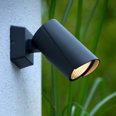 Lucide Manal - Außenwandleuchte - 9 x 14 x 17 cm - 12W LED inkl - IP65 - anthrazit