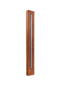 Leuchtenkönig Padauk Line M - Pollerleuchte - 4 × 8,8 × 70 cm + 30 cm Fuß - 5,8W dimmbare LED inkl. - IP65 - Padauk