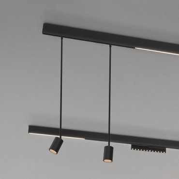 Nova Luce Ultra Slim - Pendelleuchte - Ø 4,5 cm x 60 cm - 5W LED inkl. - schwarz