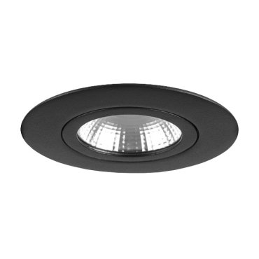 Integral LED Lux Ultra Slim - Einbaustrahler - Ø 83 mm, Ø 65 mm Einbaumaß - inkl. 6,5W dimmbare LED - schwarz