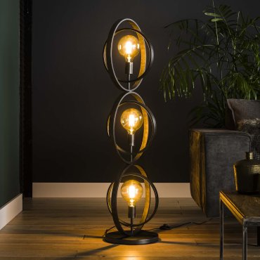 Vico Turn - Stehleuchte - 40 x 30 x 124 cm - Holzkohle