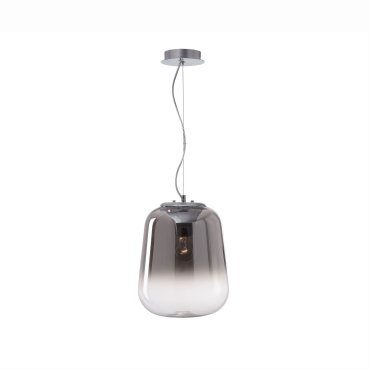 Nova Luce Oliverio - Pendelleuchte - Ø 25 x 120 cm - Rauchglas und Chrom