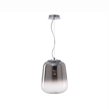 Nova Luce Oliverio - Pendelleuchte - Ø 33 x 120 cm - Rauchglas und Chrom