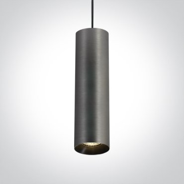 ONE Light Cylinder - Hängeleuchte - Ø 7,5 x 240 cm - Metall grau