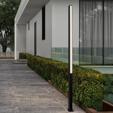 Nova Luce Stor - Gartenleuchte - 8 x 150 x 12 cm - 23W LED inkl. - IP65 - Sand schwarz