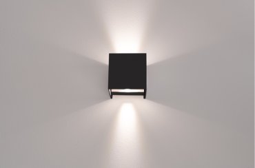 Century Italia Appalque - Außenwandleuchte mit 2 verstellbaren Lichtkegeln - 12 x 12 x 12 cm - 20W LED inkl - verstellbare Lichtfarbe - IP65 - schwarz