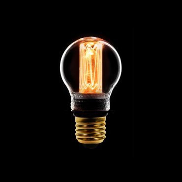 ETH LED-Glühkugel - E27 - 2,3W dimmbar - 2000K - transparent