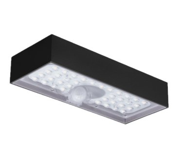 Century Italia Domne - Außenwandleuchte mit Solarsensor - 23 x 4,3 x 9,7 cm - 6W LED inkl. - IP65 - schwarz