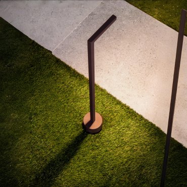 Nova Luce Pipe - Gartenleuchte - 11 x 64,5 cm - 5W LED inkl. - IP65 - corten