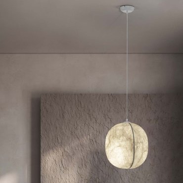 Nova Luce Pierida - Hängelampe - Ø 42 x 210 cm - Sand weiß