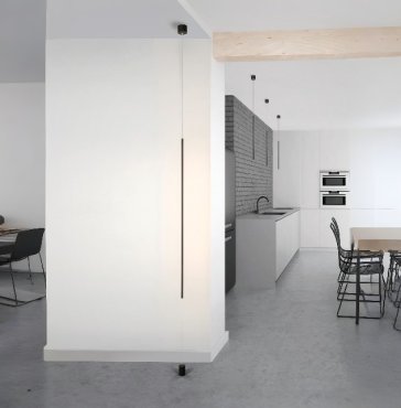 Nova Luce Elettra - Hänge-/Stehleuchte - Ø 7 x 300 cm - 20W LED inkl. - Sand schwarz