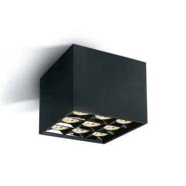 AUSSTELLUNGSSTÜCK - ONE Light Mirror Square Boxes - Deckenleuchte - 12,3 x 12,3 x 8,8 cm - 30W LED inkl. - schwarz