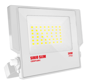Century Italia Sirio Slim - Strahler - 16 x 14,7 x 2,9 cm - 30W LED inkl - IP66 - weiß