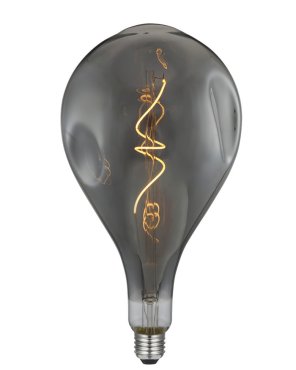 Daylight Italia Bumped LED Lampe - Ø 16,5 x 30 cm - E27 - 5W dimmbar - 1800K - geräuchert