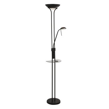 Searchlight Wireless USB - Stehleuchte - wiederaufladbar über USB-Kabel - 29 x 177 cm - 22,4 W dimmbare LED inkl. - mattschwarz