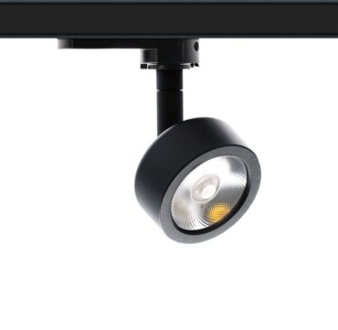 Century Italia Regia Mini - 3-Phasen Stromschienenstrahler - Ø 5,8 x 12,3 cm - 7W LED inkl. - 3000K - schwarz