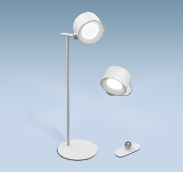 Century Italia Pixel - wiederaufladbare Tischleuchte mit Option Wandleuchte - 12 x 12,7 x 38,1 cm - 1,8W dimmbare LED inkl - weiß