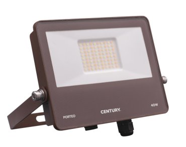 Century Italia Porteo CCT - Strahler - 20,3 x 22,4 x 3,6 cm - 40W LED inkl - einstellbare Lichtfarbe - IP65 - braun