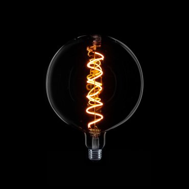 ETH Globe Filament Spiral LED - Ø 20 cm - E27 - 4W dimmbar - 2200K - Titan-Rauchglas
