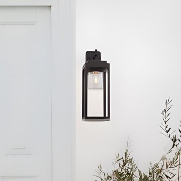 Nova Luce Figo - Außenwandleuchte - 14,5 x 43 x 20,5 cm - IP65 - dunkel anthrazit